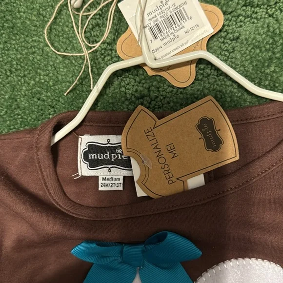 Mud Pie adorable Thanksgiving Turkey Top! Size 24 months - Picture 3 of 6